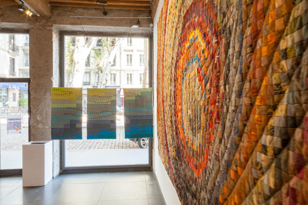 en Résonance avec la Biennale de Lyon 2017art textile, sabine cibert, art contemporain, Showroom Galerie 7 toiles grands formats, exposition émergences