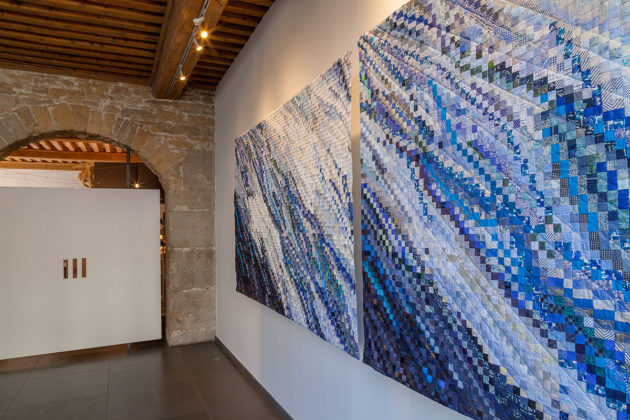 en Résonance avec la Biennale de Lyon 2017art textile, sabine cibert, art contemporain, Showroom Galerie 7 toiles grands formats, exposition émergences