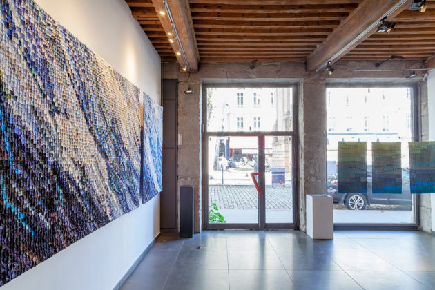 en Résonance avec la Biennale de Lyon 2017art textile, sabine cibert, art contemporain, Showroom Galerie 7 toiles grands formats, exposition émergences